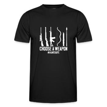 Chasseur de cerfs de Cerf De Cheer Choisissez un - T-shirt sport Homme - noir - Devant - AI Model Male 178 dark (178cm)