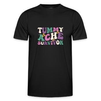 Bauchschmerzen Survivor Vintage - Männer Funktions-T-Shirt - Schwarz - Vorne - AI Model Male 178 dark (178cm)