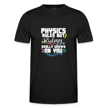 Microbiologiste Laboratoire de microbiologie Staphylocoque Biologie - T-shirt sport Homme - noir - Devant - AI Model Male 178 dark (178cm)