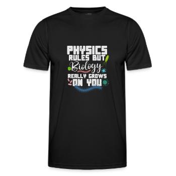 Microbiologiste Laboratoire de microbiologie Staphylocoque Biologie - T-shirt sport Homme - noir - Devant - AI Model Male 178 dark (178cm)