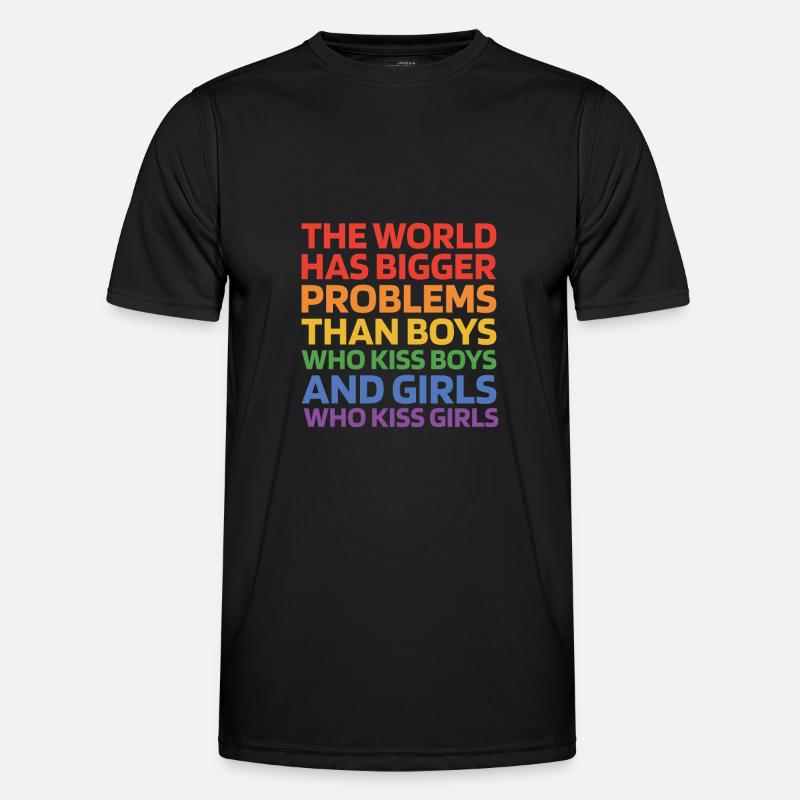 The World Has Bigger Problems Than Boys Who Kiss B Männer Funktions-T-Shirt