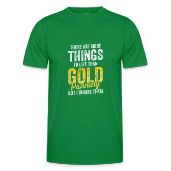 Gold Panning | Miner - Men's Functional T-Shirt - kelly green - Front - AI Model Male 178 dark (178cm)
