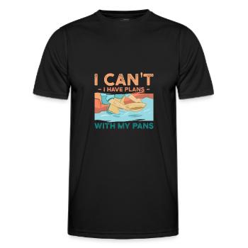 Gold Panning | Miner - Men's Functional T-Shirt - black - Front - AI Model Male 178 dark (178cm)