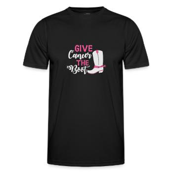 Give the cancer the running pass - Men's Functional T-Shirt - black - Front - AI Model Male 178 dark (178cm)
