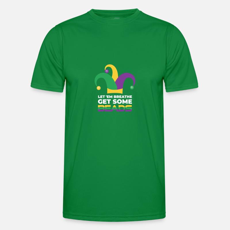 Let 'Em get some Beads Mardi Gra Men's Functional T-Shirt