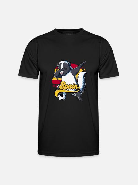 Spanien Fußball - Männer Funktions-T-Shirt - Schwarz