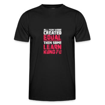 Kung-fu - T-shirt sport Homme - noir - Devant - AI Model Male 178 dark (178cm)