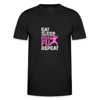 Kung-fu - T-shirt sport Homme - noir - Devant - AI Model Male 178 dark (178cm)
