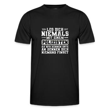 Polizist Polizei - Männer Funktions-T-Shirt - Schwarz - Vorne - AI Model Male 178 dark (178cm)