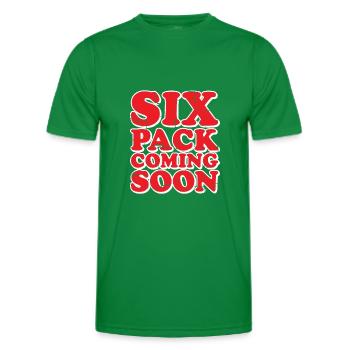 Six Pack à venir 38 - T-shirt sport Homme - vert - Devant - AI Model Male 178 dark (178cm)