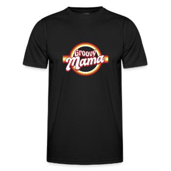 Retro Groovy Mama Matching Family - Men's Functional T-Shirt - black - Front - AI Model Male 178 dark (178cm)