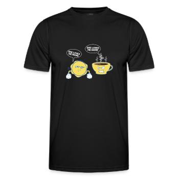Cross Stitch Cross Stitch Embroidery - Men's Functional T-Shirt - black - Front - AI Model Male 178 dark (178cm)