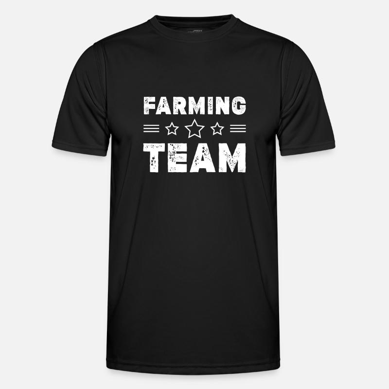 Farming Team - Männer Funktions-T-Shirt - Schwarz