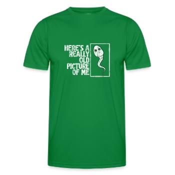 Here's A Really Old Picture Of Me 3 - Men's Functional T-Shirt - kelly green - Front - AI Model Male 178 dark (178cm)