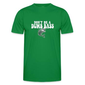 Don't Be A Dumb Bass Deep Sea Saltwater Fishing - Men's Functional T-Shirt - kelly green - Front - AI Model Male 178 dark (178cm)