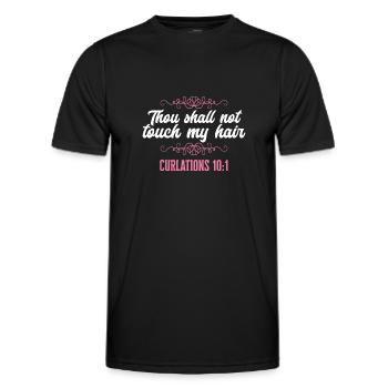 Cheveux bouclés Boucles afro Cheveux naturels - T-shirt sport Homme - noir - Devant - AI Model Male 178 dark (178cm)