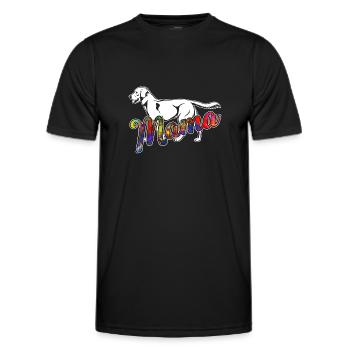 Labrador Retriever Labrador Retriever Mama - Men's Functional T-Shirt - black - Front - AI Model Male 178 dark (178cm)
