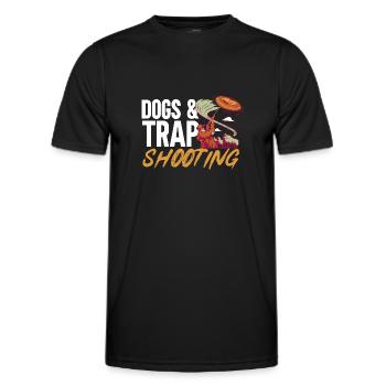 Trapschießen Skeet Tontaubenschießen - Männer Funktions-T-Shirt - Schwarz - Vorne - AI Model Male 178 dark (178cm)