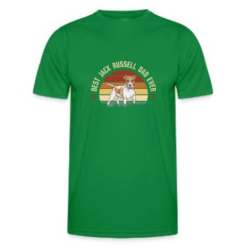 Jack Russell Terrier - T-shirt sport Homme - vert - Devant - AI Model Male 178 dark (178cm)