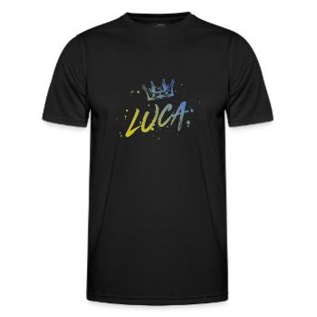 Luca - T-shirt sport Homme - noir - Devant - AI Model Male 178 dark (178cm)