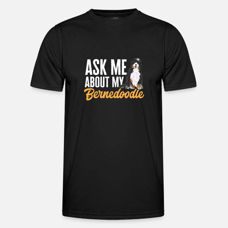 Bernedoodle Dog - Men's Functional T-Shirt - black