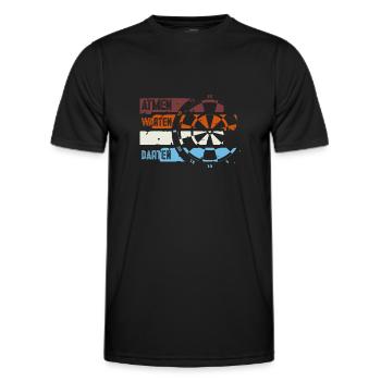 Darts Darten Darter Geschenk - Männer Funktions-T-Shirt - Schwarz - Vorne - AI Model Male 178 dark (178cm)
