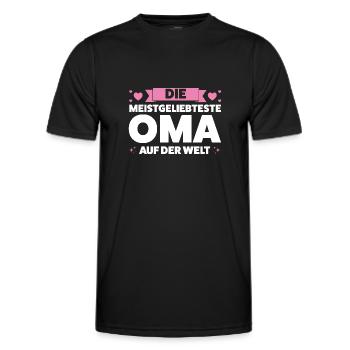 Oma Großmutter Großmütter Geschenk - Männer Funktions-T-Shirt - Schwarz - Vorne - AI Model Male 178 dark (178cm)