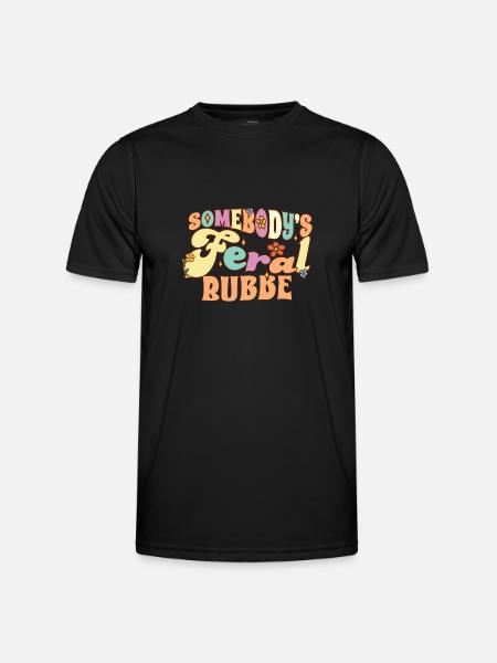 Nogens vildtlevende Bubbe jiddisch bedstemor vild - Funktionsshirt til herrer - sort