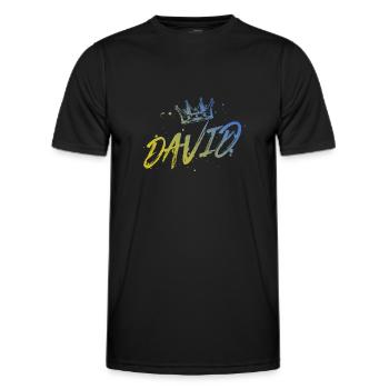 David - Männer Funktions-T-Shirt - Schwarz - Vorne - AI Model Male 178 dark (178cm)