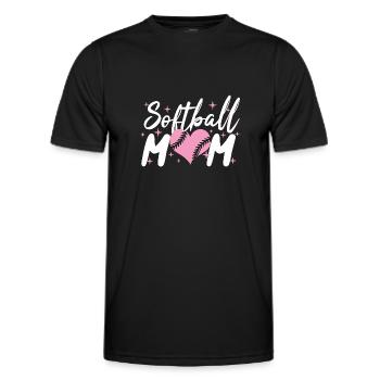 Softball - T-shirt sport Homme - noir - Devant - AI Model Male 178 dark (178cm)
