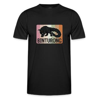 Binturong Zoologie Bärenkatze Natur Biologie - Männer Funktions-T-Shirt - Schwarz - Vorne - AI Model Male 178 dark (178cm)