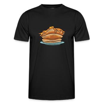 Crêpes Petit-déjeuner Crêpes - T-shirt sport Homme - noir - Devant - AI Model Male 178 dark (178cm)