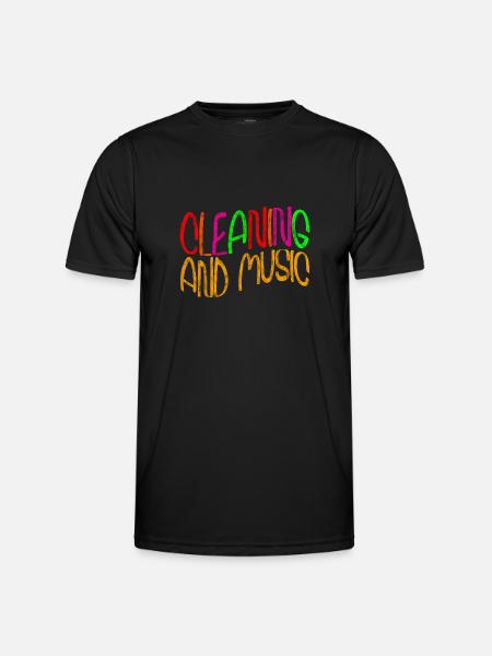 Cleaning And Music 2 - Men's Functional T-Shirt - black