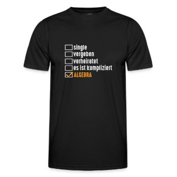 Mathematik Mathe Rechnen Algebra - Männer Funktions-T-Shirt - Schwarz - Vorne - AI Model Male 178 dark (178cm)