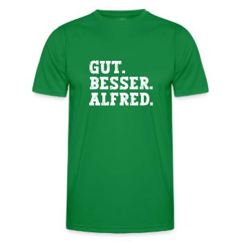 Gut Besser Alfred Lustiger Spruch Name Alfred - Männer Funktions-T-Shirt - Kelly Green - Vorne - AI Model Male 178 dark (178cm)