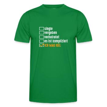 Tiermotiv Igel - Männer Funktions-T-Shirt - Kelly Green - Vorne - AI Model Male 178 dark (178cm)