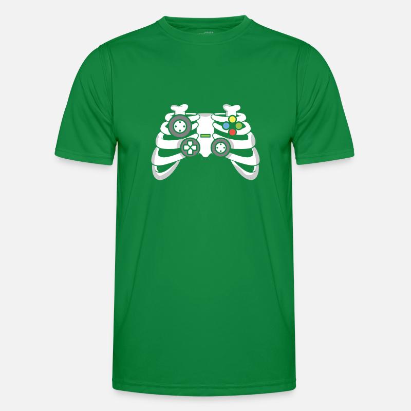 Halloween Skeleton Gaming Controller Männer Funktions-T-Shirt