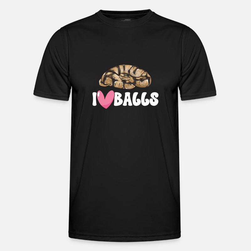 Ball Python Snake King Python - Men's Functional T-Shirt - black