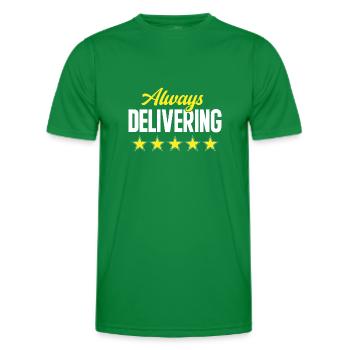 Supplier Package Delivery - Men's Functional T-Shirt - kelly green - Front - AI Model Male 178 dark (178cm)