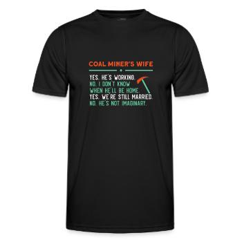 Mine Minenarbeiter - Männer Funktions-T-Shirt - Schwarz - Vorne - AI Model Male 178 dark (178cm)