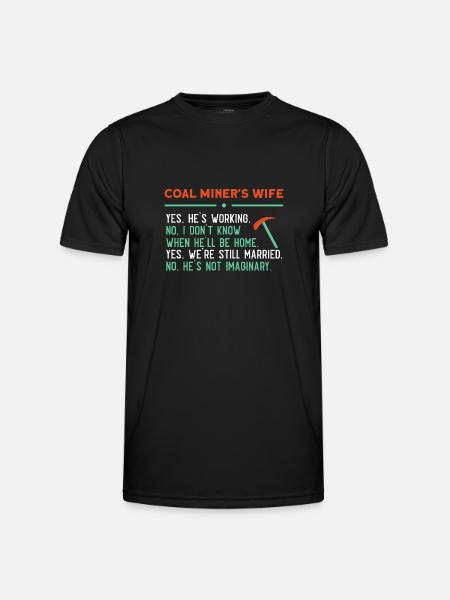 Mine Minenarbeiter - Männer Funktions-T-Shirt - Schwarz