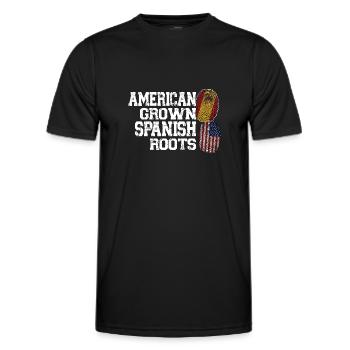 Spanisch Spanien Spanische Wurzeln Geschenk - Männer Funktions-T-Shirt - Schwarz - Vorne - AI Model Male 178 dark (178cm)