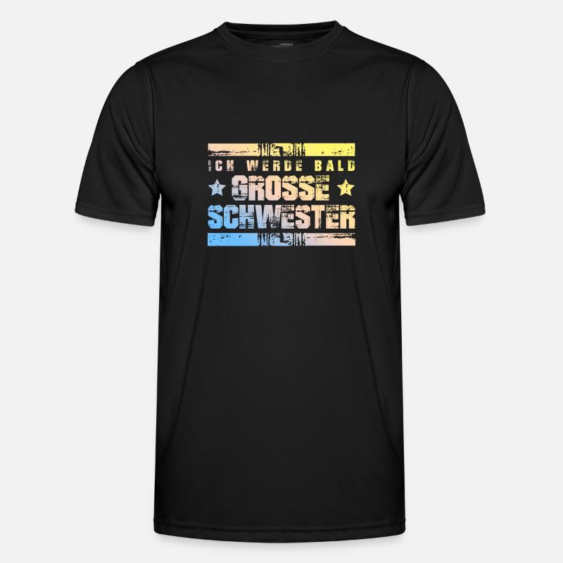 Ich werde Bald Schwester - Männer Funktions-T-Shirt - Schwarz