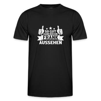 Frank - Männer Funktions-T-Shirt - Schwarz - Vorne - AI Model Male 178 dark (178cm)