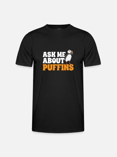 puffin puffin auke birds Lunde - Men's Functional T-Shirt - black