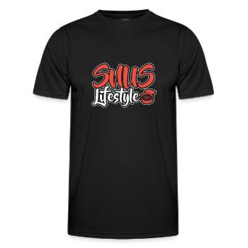 Snus sans fumée anti-fumeurs nicotiniques non-fumeurs - T-shirt sport Homme - noir - Devant - AI Model Male 178 dark (178cm)