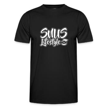 Snus sans fumée anti-fumeurs nicotiniques non-fumeurs - T-shirt sport Homme - noir - Devant - AI Model Male 178 dark (178cm)