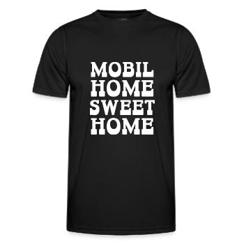 mobil home sweet home - T-shirt sport Homme - noir - Devant - AI Model Male 178 dark (178cm)