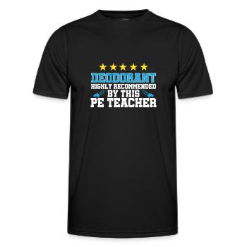 Professeur d’éducation physique Professeur d’éducation physique - T-shirt sport Homme - noir - Devant - AI Model Male 178 dark (178cm)