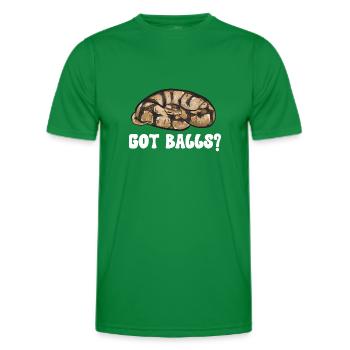 Ball Python Schlange Königspython - Männer Funktions-T-Shirt - Kelly Green - Vorne - AI Model Male 178 dark (178cm)